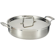 Cuisinart MultiClad Pro Stainless Steel 5.5 Quart Casserole with Cover, Brushed Silver, MCP55-30N