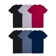 Fruit of the Loom Men's Stay Tucked Crew Neck T-Shirt, Classic Fit, Moisture-Wicking EverSoft Cotton, Assorted Colors, 6 Pack, 2XL, 6P281CX
