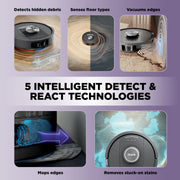 Shark RV2820YE PowerDetect NeverTouchRobot Vacuum and Mop, Gaia Grey