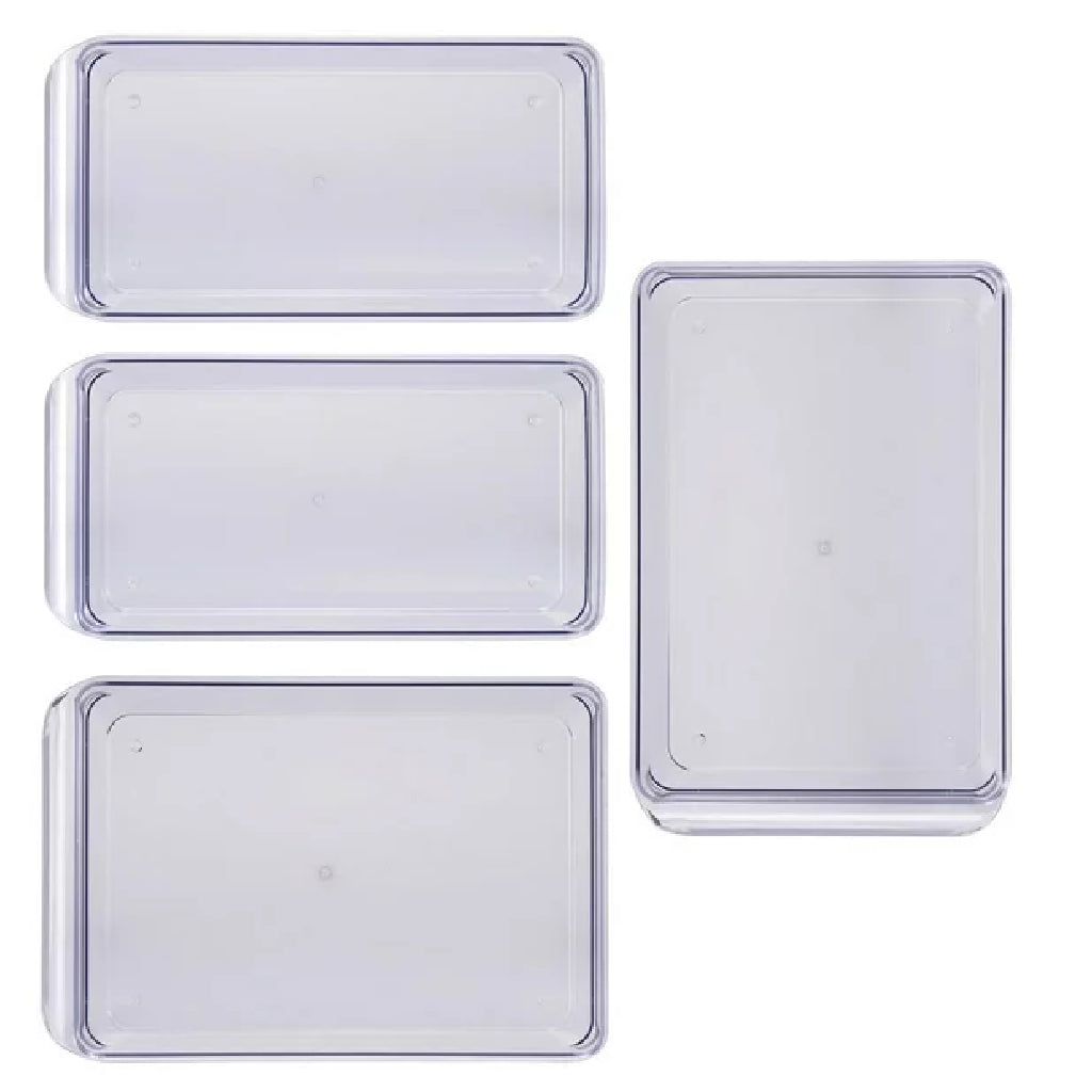 Mainstays 4PC Refrigerator Clear Storage Bin Set – VIP Outlet