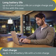 Jabra Evolve2 True Wireless Earbuds, Active Noise Cancellation, MultiSensor Voice Technology, USB-C, Black, 20797-989-899