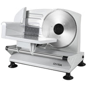 OSTBA Electric Deli Food Slicer with 6.7in Removable Stainless Steel Blade, Adjustable 0-15mm Thickness, 150W Motor, Silver SL517