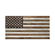 Open Road Brands American Flag Distressed Wood Wall Art, Rustic Americana Finish, 41.325 in x 21.75 in, 81363105