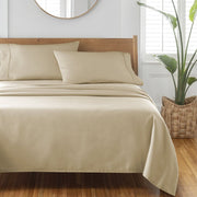 Better Homes & Gardens 4-Piece 300 Thread Count Almond Biscuit Cotton Sateen Bed Sheet Set King Wrinkle Resistant Moisture Wicking BH8428037908-64