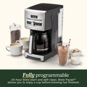 Cuisinart Personal Brew 12-Cup Drip Coffee Maker, Programmable with Adjustable Brew Strength, Stainless Steel and Black, DCC-12