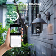 GBIUT GB8043 Lightbulb Security Camera, Dual-Band 5G WiFi, 2K Resolution, Wireless Outdoor Surveillance, Black