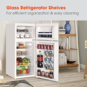 Magic Chef Compact Refrigerator with Freezer, 4.5 Cu. Ft., Reversible Door, Energy Star Qualified, White, HMDR45W