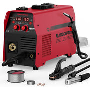 ARCCAPTAIN 160A MIG Welder 4-in-1 Machine with Flux Core, Gas MIG, Lift TIG, and Stick Welding