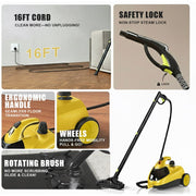 Rebelduck Heavy-Duty Steam Cleaner, 1500W, 22 Accessories, 2L Tank, 16ft Cord