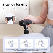 Bob And Brad FLIGE Percussion Pocket-Sized Deep Tissue Massage Gun, 7mm Amplitude, 3000 RPM, Black