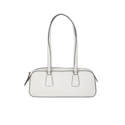 Scoop Womens East West Faux Leather Shoulder Bag, Black, Elongated Baguette Design