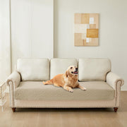 Smiry Waterproof Dog Couch Cover, Reversible Furniture Protector for Pets, Taupe Beige, 30x70 in