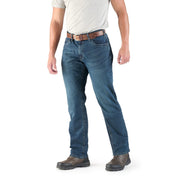 Berne Highland Flex Relaxed Fit Straight Leg Men's Jeans, Granite, 50 in Waist, 32 in Inseam, P624GRA32500