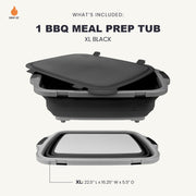 Drip-EZ Barbecue Prep Tub with Cutting Board - XL - Black