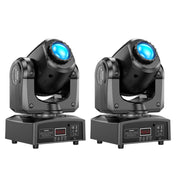 Wondnuga 2 Pack 120W Moving Head Spotlights with 8 Gobos, 8 Colors, 11CH DMX512, Sound Control, Black