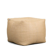 Comfort Research Big Joe Square Ottoman Weather-Resistant Natural Basket Weave Fabric 2 ft Footrest