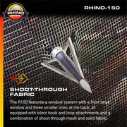 Rhino Blinds 150 Realtree Edge Hunting Blind, 3 Person Capacity, 5 Hub Design, Water Repellent Polyester, Pop Up Style, R150-RTE