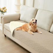 Smiry Waterproof Dog Couch Cover, Reversible Furniture Protector for Pets, Taupe Beige, 30x70 in