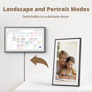 EKASN Digital Calendar 21.5 Inch Full HD Interactive Touchscreen Family Planner with Chore Chart, Meal Planner, Photo Frame, Black, TP21