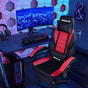 Waleaf Gaming Chair, Ergonomic Heavy Duty Design, Gamer Chair with Footrest and Lumbar Support, Red