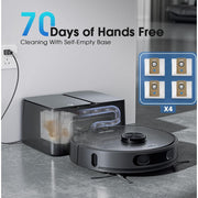 sheliki D60 MAX Robot Vacuum and Mop, 3-in-1 Robotic Vacuums Cleaner with LiDAR Navigation Smart Mapping & Max Strong 6000Pa Suction,