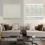 Chicology Cordless 1-Inch Vinyl Mini Blinds, Room Darkening, Alabaster, 36
