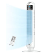 Dreo Tower Fan, 32-Inch Bladeless Standing Floor Fan, 26 ft/s High-Velocity Airflow, 90 Oscillation, 3 Modes, 3 Speeds, LED Display, Remote Control, 8-Hour Timer, Quiet Operation