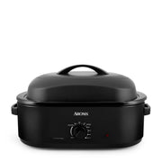 Aroma ART-718BH 18Qt. Roaster Oven with High-Dome Lid, Black