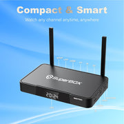 SuperBox S6 Pro Smart TV Box, 4GB RAM, 32GB Storage, Android 12, 6K HDR10 Video, Voice Remote Control, Black