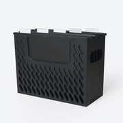 Pen+Gear Portable File Organizer Box with 5 Hanging Folders, Black Plastic, Letter Size, ST2128