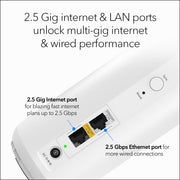 NETGEAR Orbi 260 Series Dual-Band WiFi 7 Mesh Network System, Router with 2 Extenders, 3.6 Gbps, Covers 5,000 Sq. Ft., Supports 70 Devices, 2.5GB Internet Port