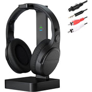 Monodeal ANSTEN Wireless Over-ear Headphones for TV with 2.4GHz Digital Transmitter and Charging Station, No delay, Plug and Play