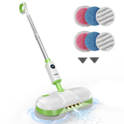 AlfaBot S1-1A Cordless Electric Steam Mop, Dual-Spin, Self-Propelled, LED Headlight, Water Spray, Large Tank, Green