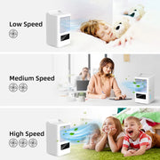 Kloudic DH-KTS05 Portable Air Conditioners, Personal Evaporative Air Cooler, Small Fan, 120 Oscillating Mist Humidifier for Room, Office, Bedroom, White