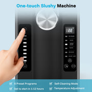 Flamemore WLD028 Slushie Machine for Home with Self-Cleaning, Gray