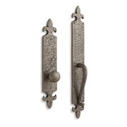 Signature Hardware 441505 Cousteau Solid Bronze Full Plate Dummy Door Handleset with Interior Knob, Antique Pewter