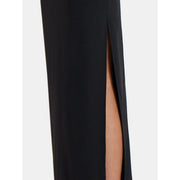 No Boundaries Women's Strapless Maxi Dress with Side Slit, L, Black Soot