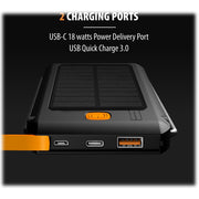ToughTested Solar Charger IP44 Waterproof Rugged Power Bank