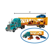 Big Daddy Big Rig Heavy Duty Tractor Trailer Transport Car Transport Toy Truck with 3 Cars