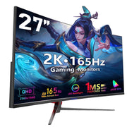 Sealan Q270B25 27-Inch Curved Gaming Monitor, 2K QHD 2560x1440, 165Hz Refresh Rate