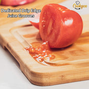 Cookgen CGXCB105 Premium Extra-Thick Bamboo Chopping Boards Set of 3 with Juice Groove and Handles, 38x25cm