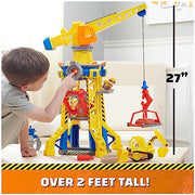 Spin Master Rubble & Crew Bark Yard Crane Tower Playset with Action Figure, Toy Bulldozer, Kinetic Build-It Sand, Kids Construction Toy 6067523