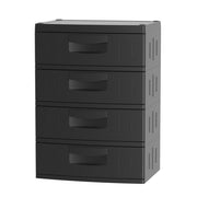 Hyper Tough HT-4DWR-BLK 4 Drawer Plastic Garage Storage Cabinet 18.7