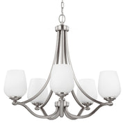 Feiss F2960/5SN 5-Light Chandelier, Satin Nickel Finish
