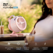 Shark FlexBreeze HydroGo Pro Portable Cooling Fan with Dry-Touch Evaporative Mist, Corded and Cordless, 5 Speeds, Graphite, FA056