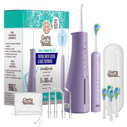 GuruNanda Lion & Lamb Kit 2.0 Electric Toothbrush with Water Flosser, 4 Brush Heads, 4 Jet Tips, Lavender, IB3300