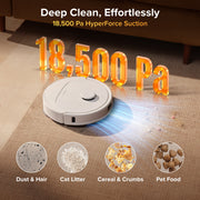 Roborock Qrevo S Pro Robot Vacuum and Mop, 18,500Pa Suction, Multifunctional Dock with 167F Mop Self-Cleaning, Smart Obstacle Avoidance, Anti-Tangle Brush