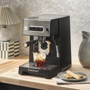 Cuisinart Espresso Bar Collection Espresso Machine, 20 Bars Pressure, 54mm Stainless Steel Bottomless Portafilter, Steam Frothing Wand, Cold Extraction, Black, EM-320ES