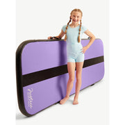 Justice 10ft Inflatable Air Track Gymnastics Tumbling Mat, Purple, Includes Electric Air Pump and Carrying Bag