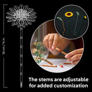 LEGO Botanicals Sunflower Bouquet Building Set, 686 Pieces, Adjustable Artificial Flowers for Home and Office Decor, 11502